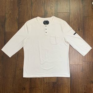 Under Armour Quarter Sleeve Henley Button Shirt Lg